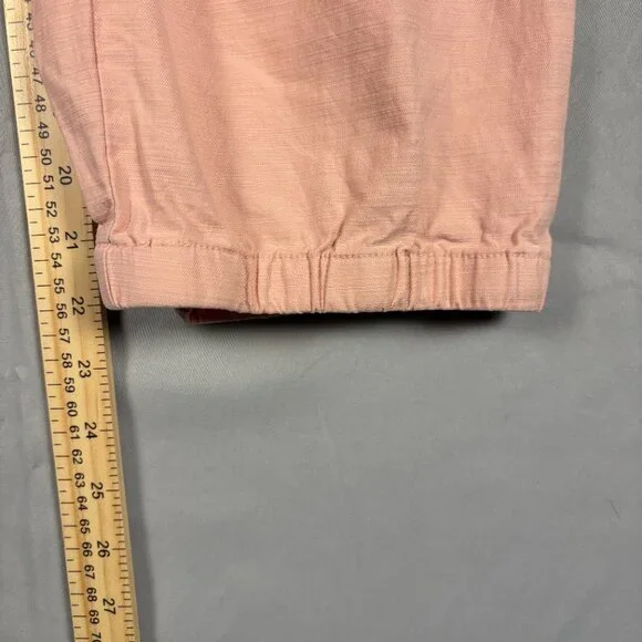 By Anthropologie Cargo Capri Pants – Dusty Pink Boho Utility Spring Casual - Picture 7 of 8